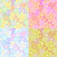 set of flower seamless01