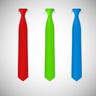 Neck ties collection Vector illustration