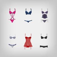 Set of female lingerie