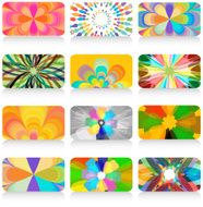 Colorful gift card set
