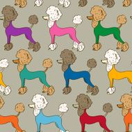 Seamless pattern of poodle dogs N4