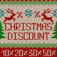 Christmas discount knitted seamless pattern or background