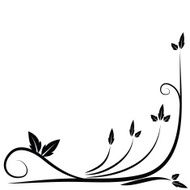 Floral black border