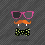 hipster halloween man with glasses mustache N2