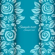 Blue floral background with space for text