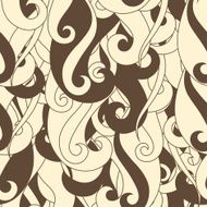 Seamless pattern hair curls and waves N2