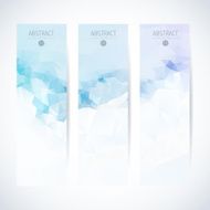 Abstract mosaic vertical banners set N33