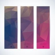 Abstract mosaic vertical banners set N34