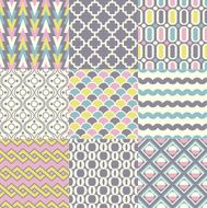 Seamless retro geometric pattern N6