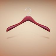 Wooden shoulder on the hanger