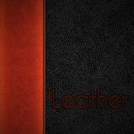 Leather Texture Background with Stitched Red Stripe