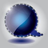 Abstract glossy speech bubble vector background N3