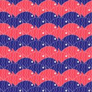 Seamless nautical pattern with fish N13