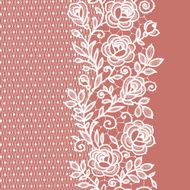 Lace Roses Vertical Seamless Pattern