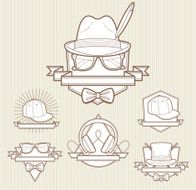 Line art emblems