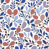 vector seamless pattern with leaves N25