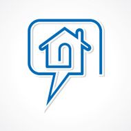 Chat for real estate concept stock vector