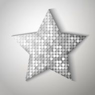 Shiny sequins star Eps 10 vector illustration