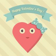 Vector Sweet Happy Valentine&#039;s Day Illustration