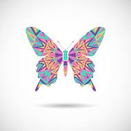 Vector illustration - butterfly on a white background