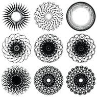 Psychedelic Circle Elements set