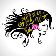 Beautiful fashion women with desiner hair N2