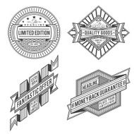 collection of retro vintage style labels and banners N2
