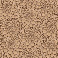 Beautiful seamless pattern with hand-drawn flowers in vintage colors N2