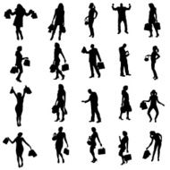 Vector silhouette of a people N87