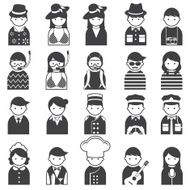 Various People Symbol Icons Hotel &amp; Travel Set N2