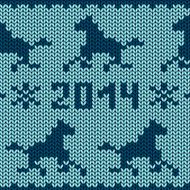 Seamless knitting pattern with horses