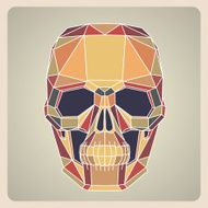 Conceptual polygonal human skull Abstract vector illustration