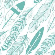 Seamless pattern of bird feathers N6