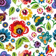Traditional folk floral pattern vector illustration N13