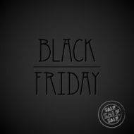 Black Friday Sale dark background label poster