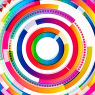Abstract digital circles background N3