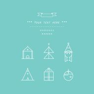 Christmas and New Year's vector pattern N2