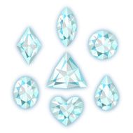 Set of diamonds isolated on white