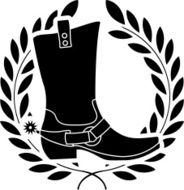boot with spurs