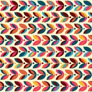 Colorful abstract retro seamless floral pattern N2