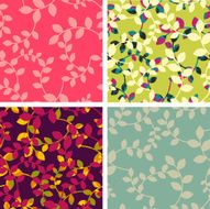beautiful colorful leafs seamless pattern