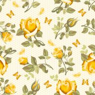 Retro flower seamless pattern - roses N3