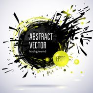 Abstract black contemporary frame with splashes