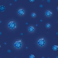 Diamond Stars Sky Seamless Pattern