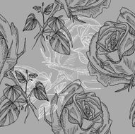Roses - seamless pattern ÐÐµÑÑÐ¾Ð²Ð½ÑÐ¹ ÑÐ·Ð¾Ñ Ð¸Ð· ÑÐ¾Ð·