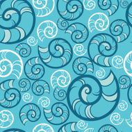 Seamless pattern with shells N2