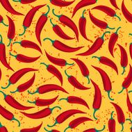 Mexican seamless pattern with chili and old texture