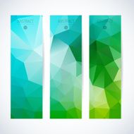Abstract mosaic vertical banners set N36