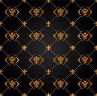 seamless antique black and gold pattern