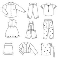 Silhouette of the child clothes